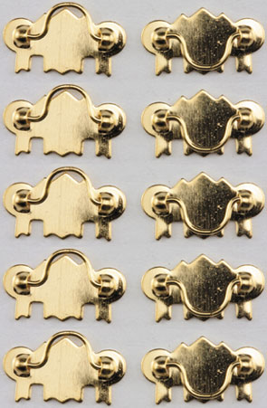 Dollhouse Miniature Brass Drawer Pulls, 10/Pk   